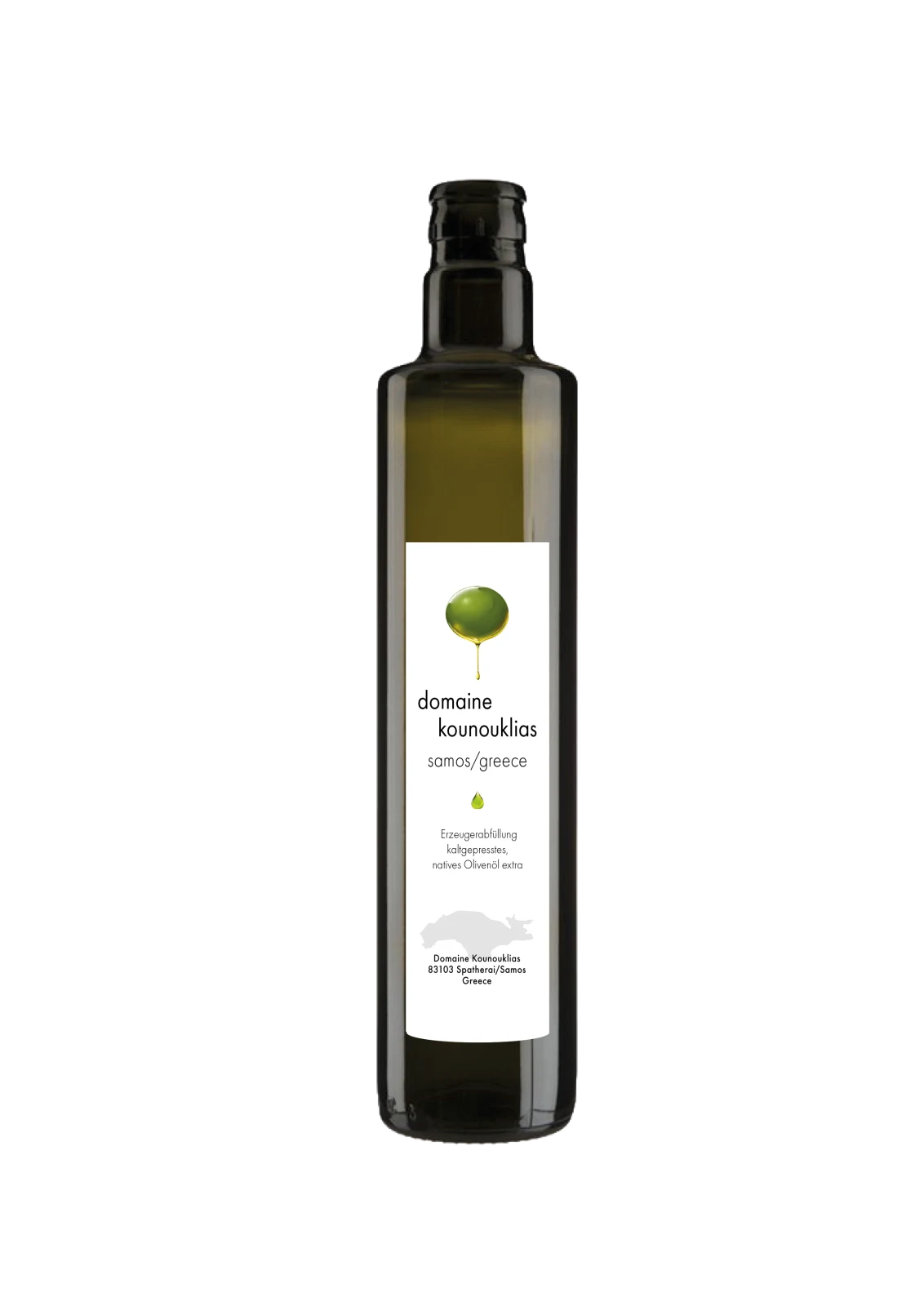 Flasche Domaine Kounouklias natives Olivenöl extra naturtrüb, 0,75 Liter